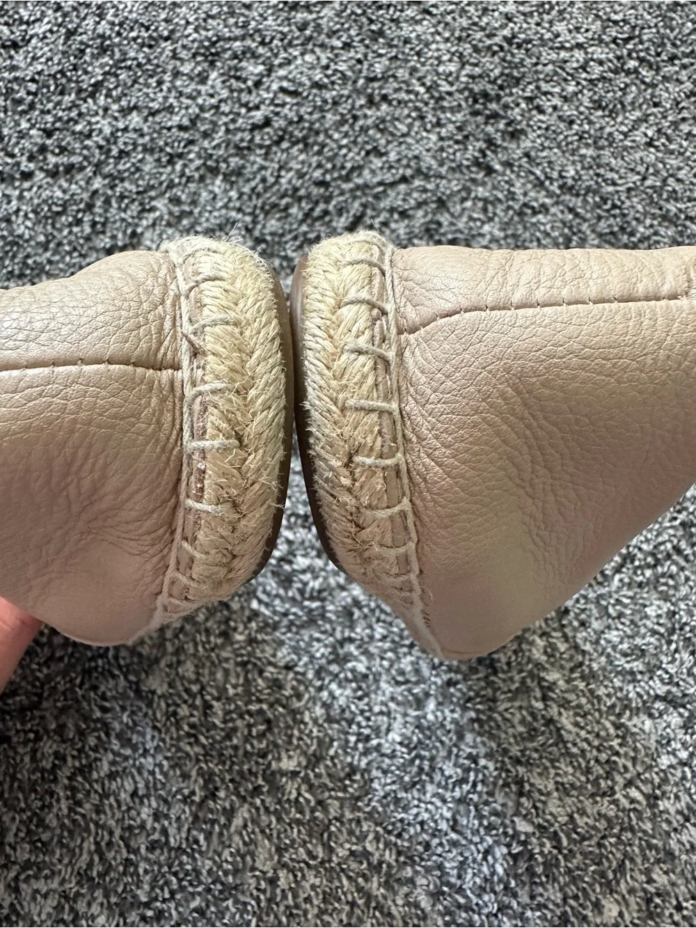 Michael Kors Kendrick Slip Ons Two-Tone Beige and Black Espadrille Flats Size 7